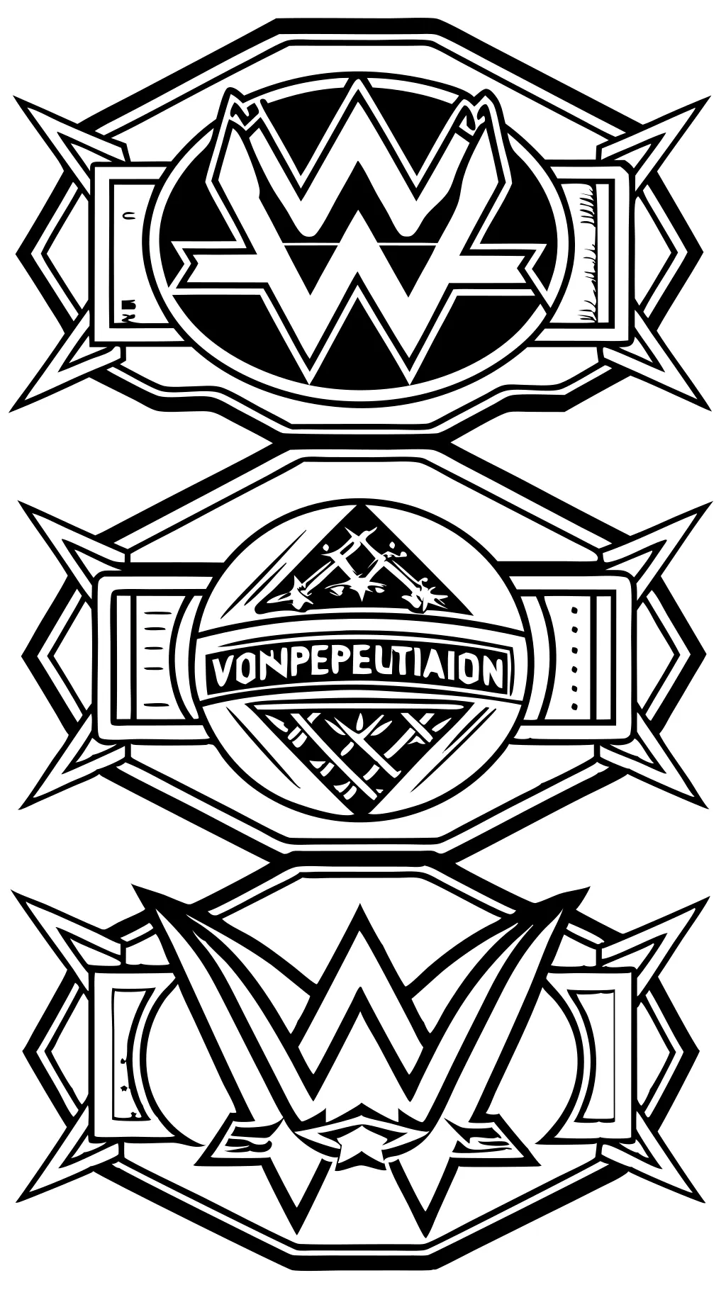 wwe coloring pages of belts